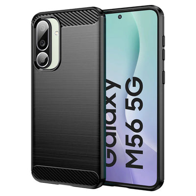 Husa pentru Samsung Galaxy M56, Techsuit Carbon Silicone, negru