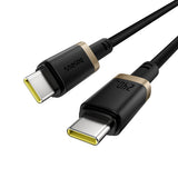 Cablu Baseus de date Dura Series (P10377803U03-00), pentru MacBook, Incarcare rapida, Type-C, PD 240W, 480Mbps, 1m, negru;auriu