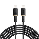 Cablu Baseus de date Dura Series (P10377803U03-00), pentru MacBook, Incarcare rapida, Type-C, PD 240W, 480Mbps, 1m, negru;auriu