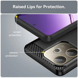 Husa pentru OPPO A5 Pro 5G, Techsuit Carbon Silicone, albastru