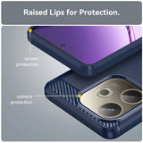 Husa pentru OPPO A5 Pro 5G, Techsuit Carbon Silicone, albastru