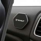 Suport auto Techsuit Suport telefon Tiny Series (HOLD210-C), Bord Prindere magnetica, Multipurpose Use, Hexagonal, 2 Placa metalicas, negru