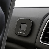 Suport auto Techsuit Suport telefon Tiny Series (HOLD210), Bord Prindere magnetica, Multipurpose Use, Quadrilateral, 2 Placa metalicas, negru