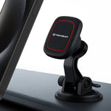 Suport auto Techsuit MagGrip (S6), pentru Bord, Prindere magnetica, 360° Rotation, Suction Cup, 2 Placa metalicas, negru