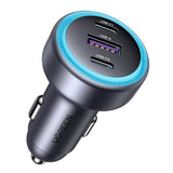 Incarcator auto UGREEN EC307 (45843), USB, 2x Type-C, 30W, Incarcare rapida, QC3.0, 22.5W, negru