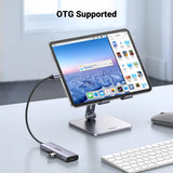Hub USB UGREEN Docking station CM511 (15596), Type-C to 3x USB, HDMI 4K@30Hz, Type-C PD100W, 5Gbps, Slim, Mini Size, 0.2m, gri
