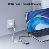Hub USB UGREEN Docking station CM511 (15596), Type-C to 3x USB, HDMI 4K@30Hz, Type-C PD100W, 5Gbps, Slim, Mini Size, 0.2m, gri