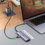 Hub USB UGREEN Docking station CM512 (90568), Type-C to Type-C, 2x USB, HDMI 4K@30Hz, RJ45, SD/TF Card, 5Gbps, PD100W, gri