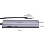 Hub USB UGREEN Docking station CM512 (90568), Type-C to Type-C, 2x USB, HDMI 4K@30Hz, RJ45, SD/TF Card, 5Gbps, PD100W, gri