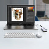Hub USB UGREEN Docking station CM512 (90568), Type-C to Type-C, 2x USB, HDMI 4K@30Hz, RJ45, SD/TF Card, 5Gbps, PD100W, gri