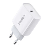 Incarcator retea UGREEN CD137 (60450), Incarcare rapida, Type-C, 20W, 5V/3A, PD3.0, Incarcare rapida 4.0+, alb