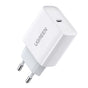 Incarcator retea UGREEN CD137 (60450), Incarcare rapida, Type-C, 20W, 5V/3A, PD3.0, Incarcare rapida 4.0+, alb