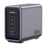 Incarcator retea UGREEN Nexode CD333 (90903B), cu Cable, Super Incarcare rapida, GaN, 5in1, USB, 4x Type-C, 300W, 5A, 2m, gri