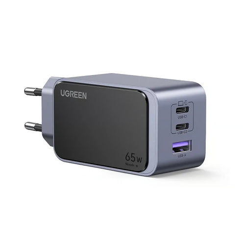 Incarcator retea UGREEN Nexode Air S X553 (35042), GaN, Incarcare rapida, USB, 2x Type-C, 65W, 3A, QC4.0+, PD3.0, gri