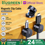 UGREEN (3 pack) Organizator cabluri LP886 (45797), magnetic, 1x Holder Clip, pentru Desk, Negru