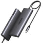 Hub USB UGREEN CM639 (15534), Type-C to 3x USB, 2x Type-C, 2x HDMI, RJ45, SD/TF Card, PD100W, 1000Mbps, 8K, gri