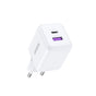 Incarcator retea UGREEN X516 (65015), USB, Type-C, GaN Incarcare rapidar, 30W, QC3.0, alb