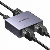 Adaptor UGREEN Adapter NW301 (45311), RJ45 Splitter 1 to 2, 1000Mbps, Aluminum Alloy, Gri