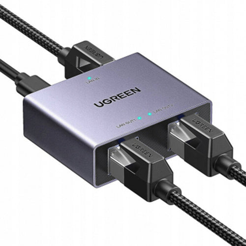 Adaptor UGREEN Adapter NW301 (45311), RJ45 Splitter 1 to 2, 1000Mbps, Aluminum Alloy, Gri