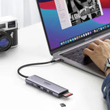 Hub USB UGREEN Docking station CM511 (60384), Type-C to Type-C, 2x USB, HDMI 4K, carduri SD/TF, gri