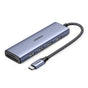 Hub USB UGREEN Docking station CM511 (20956A), Type-C to 3x USB3.0, HDMI 4K, 5Gbps, Card reader SD/TF, 104MB/s, gri