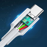 Cablu UGREEN de date US264 (60518), Incarcare rapida, USB-C to USB-C, 3A, 60W, 1m, alb