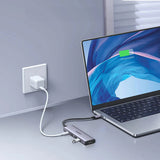 Hub USB UGREEN Docking station CM511 (15597), Incarcare rapida, Type-C to 3x USB, Type-C PD100W, HDMI 4K@60Hz, 5Gbps, Plug&Play, gri