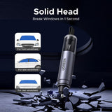 UGREEN Car Safety Hammer LP821 (35347), Emergency 2in1 Tool, Window Breaker, Seatbelt Cutter, Stainless Steel Blade, Gri