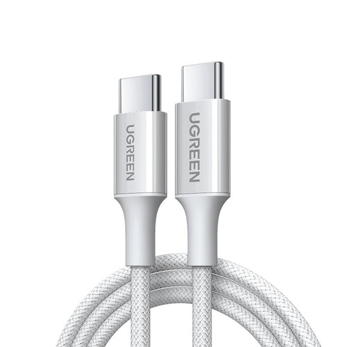 Cablu UGREEN de date L501 (35465), USB-C to USB-C, 3A, 60W, 1m, Nylon, gri