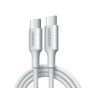 Cablu UGREEN de date L501 (35465), USB-C to USB-C, 3A, 60W, 1m, Nylon, gri