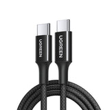 Cablu UGREEN de date L501 (35254), USB-C to USB-C, 3A, 60W, 1m, Nylon, negru