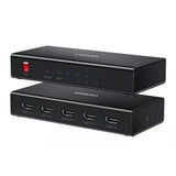 Adaptor UGREEN Splitter CM570 (90514), 4x HDMI Female, 4k@60Hz, Type-C, Indicator Light, Windows, Macos, Linux, Negru