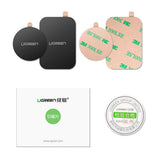 Suport auto UGREEN (2 pack) Metal Plate LP123 (60410), Rectangular + Rounded Shape, negru