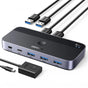 Adaptor UGREEN Sharing Switch CM662 (15705), 2x USB, 1x Mini USB, 3x USB, Type-C, 5Gbps, Negru