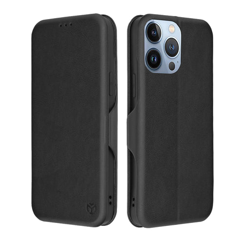 Husa pentru iPhone 13 Pro Max, Techsuit Safe Wallet Plus, negru