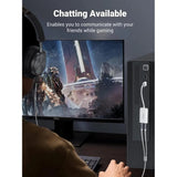 Adaptor UGREEN External Sound Adapter US205 (30143), USB to 2x Jack, Plug & Play, Windows, Mac Os, Linux, 15cm, Alb