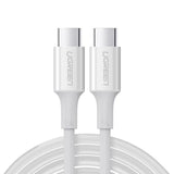 Cablu UGREEN de date US300 (60551), USB-C to USB-C, 5A, 100W, 1m, alb