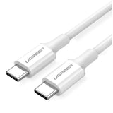 Cablu UGREEN de date US300 (60551), USB-C to USB-C, 5A, 100W, 1m, alb