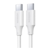 Cablu UGREEN de date US300 (60551), USB-C to USB-C, 5A, 100W, 1m, alb