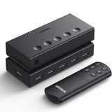 Adaptor UGREEN KVM Switch CM568 (90512), 5x HDMI, IR to HDMI 4K@60Hz, RGB Video, Supports 3D, Telecomanda, Lpcm2.0