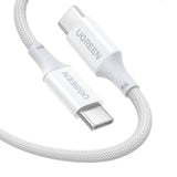 Cablu UGREEN de date US557 (15267), USB-C to USB-C, 5A, 100W, 1m, alb