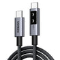 Cablu UGREEN de date L509 (35513), USB-C to USB-C, 5A, 100W, 3m, Nylon, gri