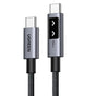 Cablu UGREEN de date L509 (45612), USB-C to USB-C, 5A, 100W, 0.5m, Nylon, gri