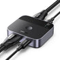 Adaptor UGREEN KVM Switch AW503 (55452), HDMI to 2x Type-C, HDMI, 4K@60Hz, Aluminum, Gri