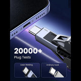 Cablu UGREEN de date L512 (45065), USB-C to Type-C, Incarcare rapida, PD100W, 5A, 480Mbps, 3m, gri