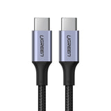 Cablu UGREEN de date US316 (70429), Type-C to Type-C, Incarcare rapida, PD100W, 5A, 480Mbps, 2m, negru