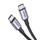 Cablu UGREEN de date US316 (70429), Type-C to Type-C, Incarcare rapida, PD100W, 5A, 480Mbps, 2m, negru