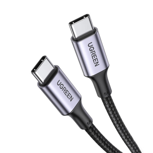Cablu UGREEN de date US316 (70429), Type-C to Type-C, Incarcare rapida, PD100W, 5A, 480Mbps, 2m, negru