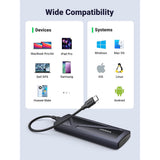 UGREEN Hard Drive Enclosure CM578 (15512), M.2 NVMe SSD, 10Gbps, 2TB, cu 2x Type-C Cable, Dark Albastru