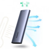 UGREEN Hard Drive Enclosure CM400 (10903), cu USB to Type-C Cable, USB-C to M.2 B-Key, pentru SSD SATA, 6Gbps, 2TB, Gri